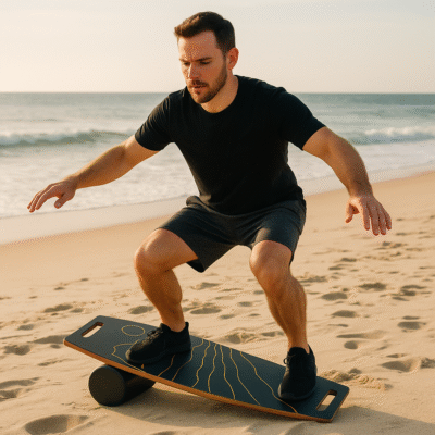 Siyah Denge Tahtası – Sörf Eğitim Tahtası – Kaykay Eğitim Tahtası – Balance Board – Roller Board - RB22