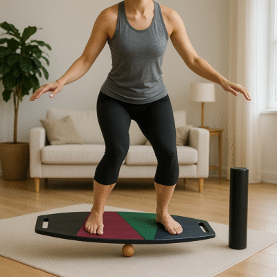 Renkli Denge Tahtası Balance Roller Board Çift Fonksiyonlu Sörf Eğitim Tahtası Kaykay Eğitim Tahtası 73 x 31 CM – RB03