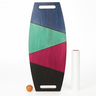 Renkli Denge Tahtası Balance Roller Board Çift Fonksiyonlu Sörf Eğitim Tahtası Kaykay Eğitim Tahtası 73 x 31 CM – RB03
