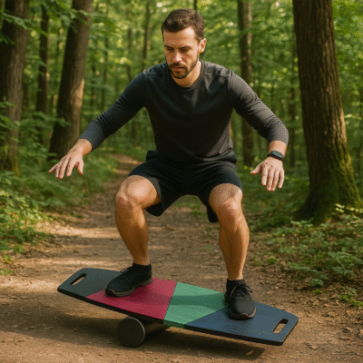 Renkli Denge Tahtası Balance Roller Board Sörf Eğitim Tahtası Kaykay Eğitim Tahtası 73 x 31 CM – RB04