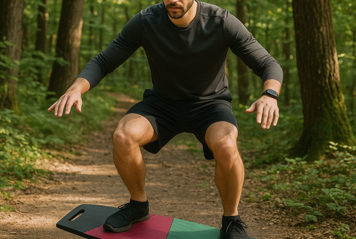 Renkli Denge Tahtası Balance Roller Board Sörf Eğitim Tahtası Kaykay Eğitim Tahtası 73 x 31 CM – RB04
