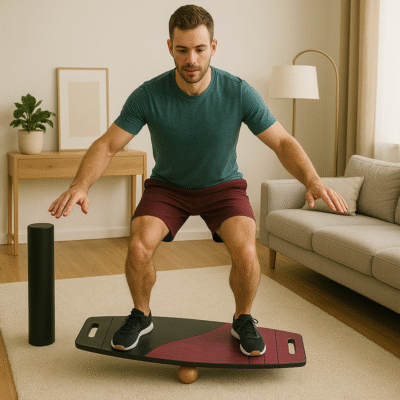 Siyah/Kırmızı Denge Tahtası Balance Roller Board Çift Fonksiyonlu Sörf Eğitim Tahtası Kaykay Eğitim Tahtası 73 x 31 CM – RB05